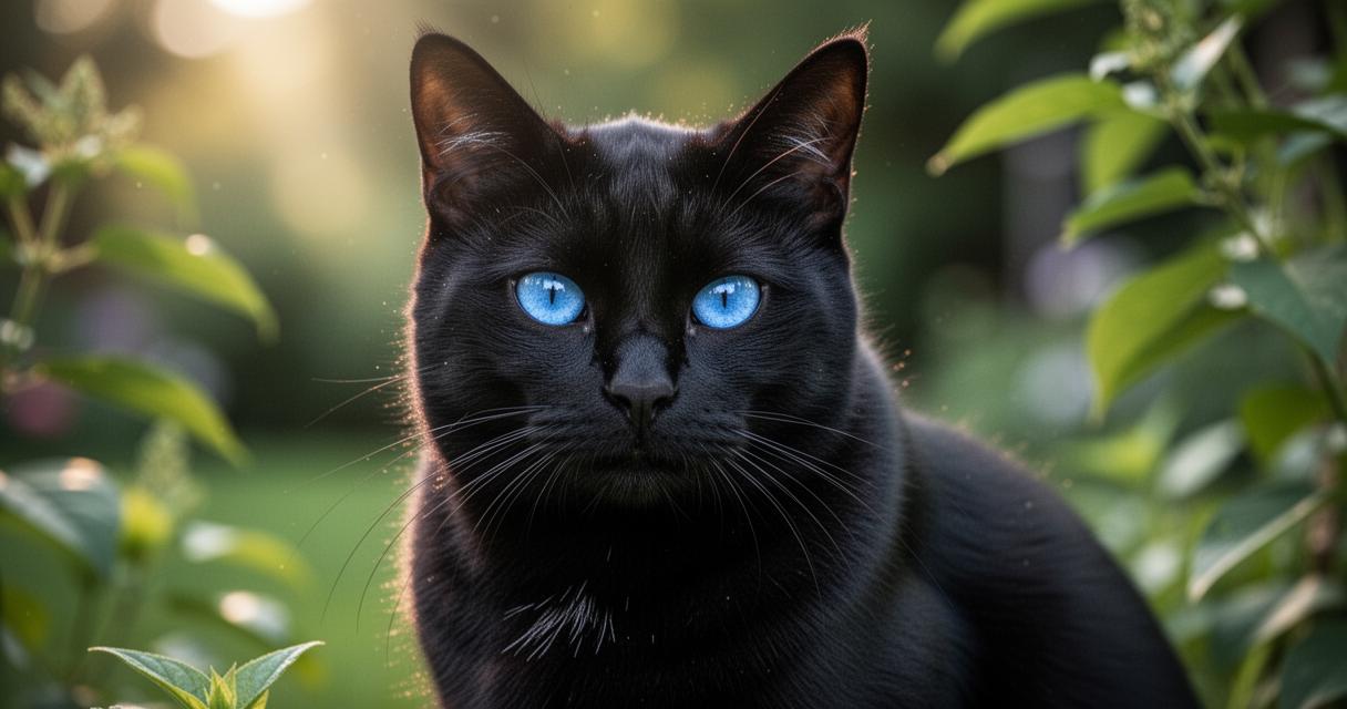Le chat noir aux yeux bleus : Mythes et caractéristiques d’une beauté féline incomprise